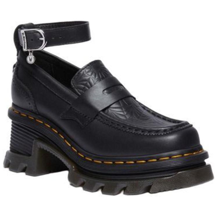 Доктор Мартенс MARTENS X WEDNESDAY Лоферы на платформе 4,5 см Женские Чёрные — фото 2