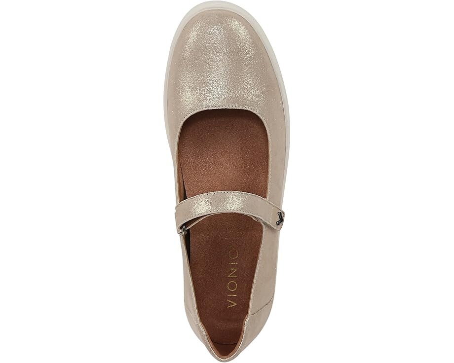 Туфли на плоской подошве VIONIC Uptown Mary Jane, цвет Gold Suede — фото 2