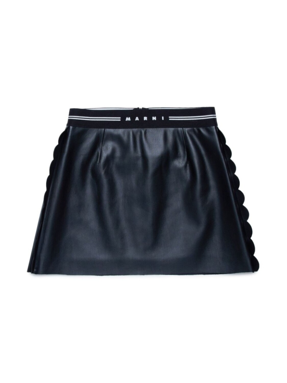 

Marni Kids юбка с логотипом на поясе, черный