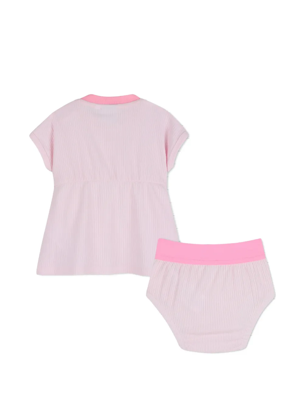 Костюм-двойка в рубчик Boss Kidswear, розовый — фото 2