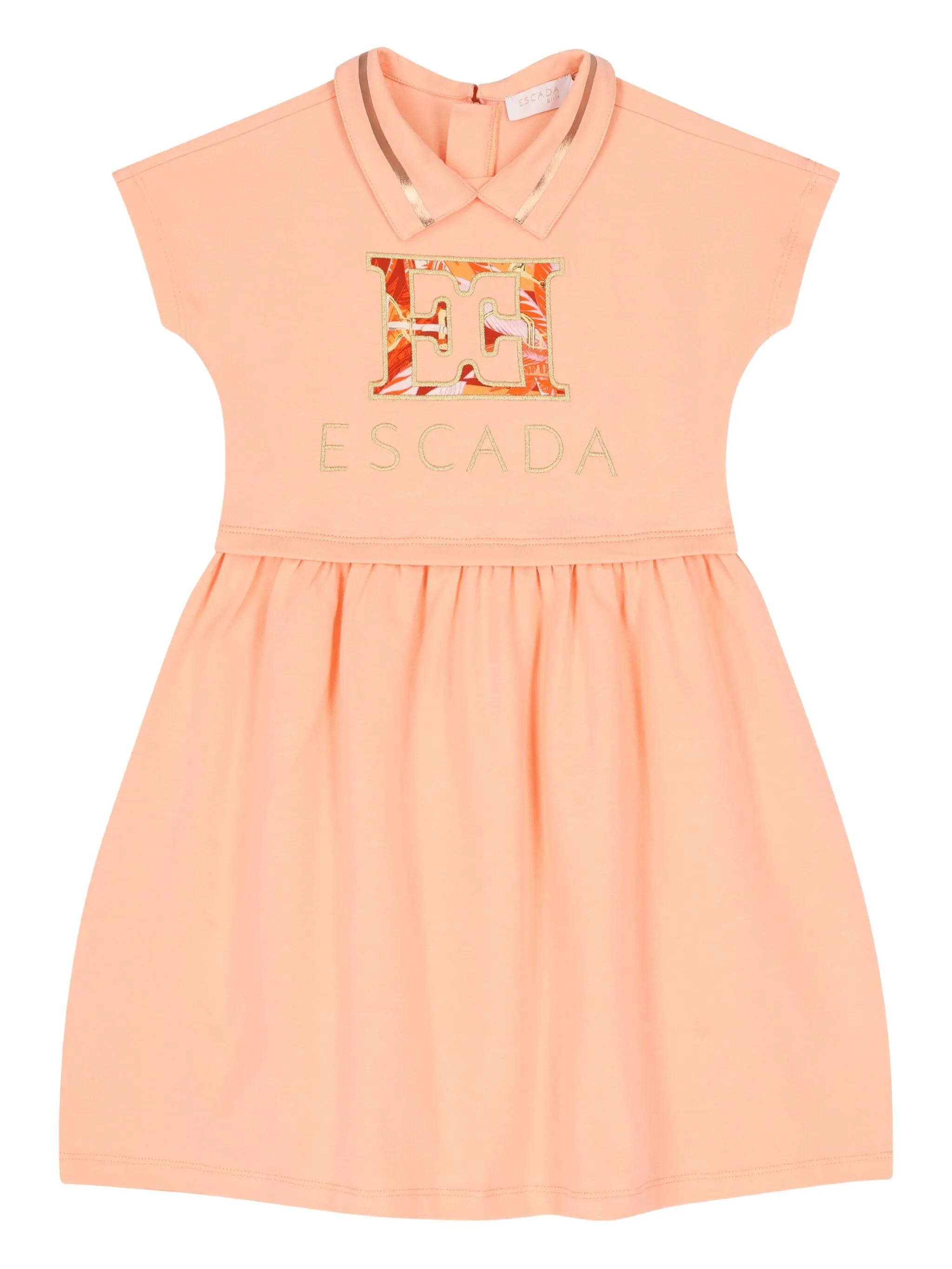 

Платье с воротником и принтом Escada Kids, розовый