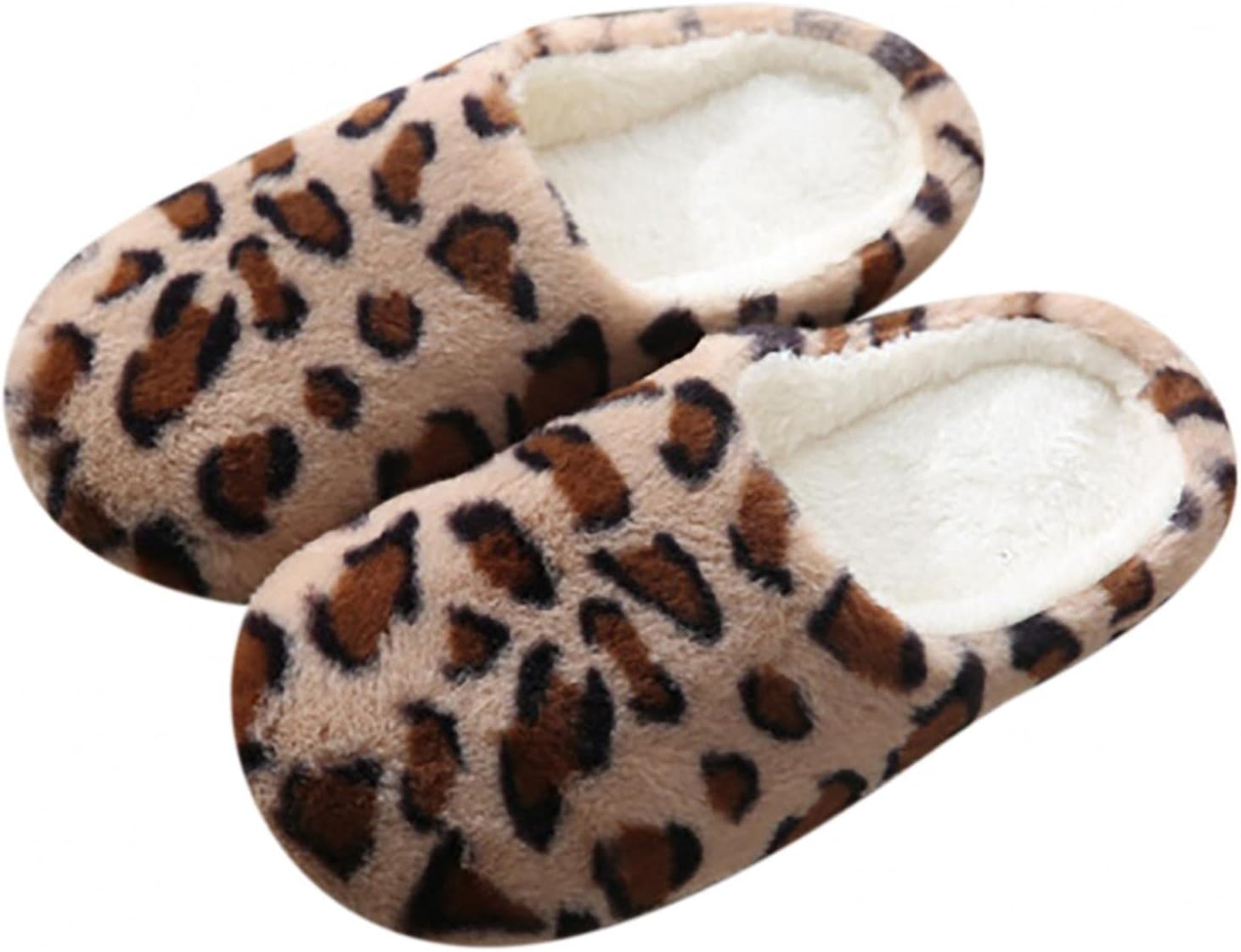 

Тапочки Hbeylia с пушистой отделкой для женщин, модный дизайн с леопардовым принтом, мягкие плюшевые закрытые тапочки для дома, удобные складывающиеся домашние шлепанцы, повседневная обувь для дома и улицы, подходят для путешествий, Coffee
