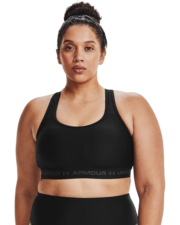 

Бюстгальтер Under Armour Plus Size Cross-Back Mid, цвет Black/Black/Jet Gray