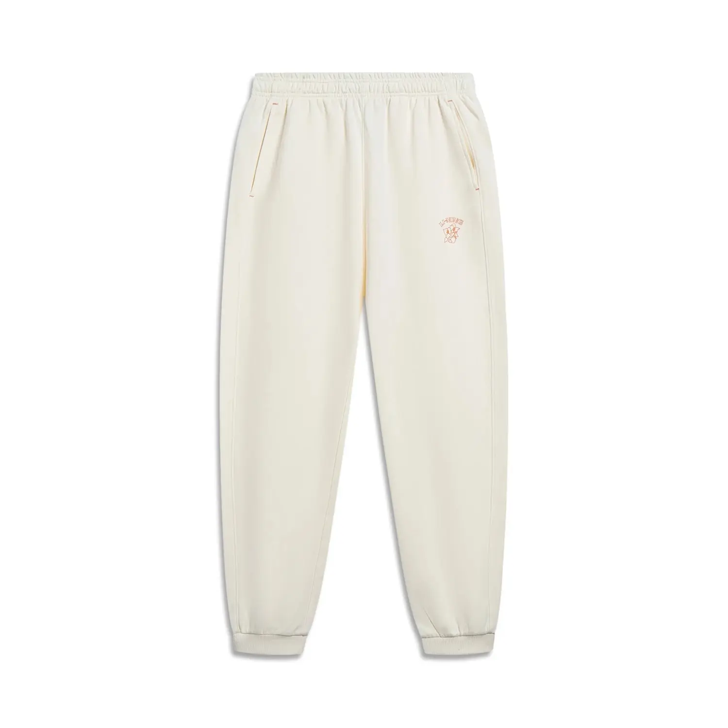 

Женские трикотажные спортивные брюки LiNing цвета экрю, Ecru
