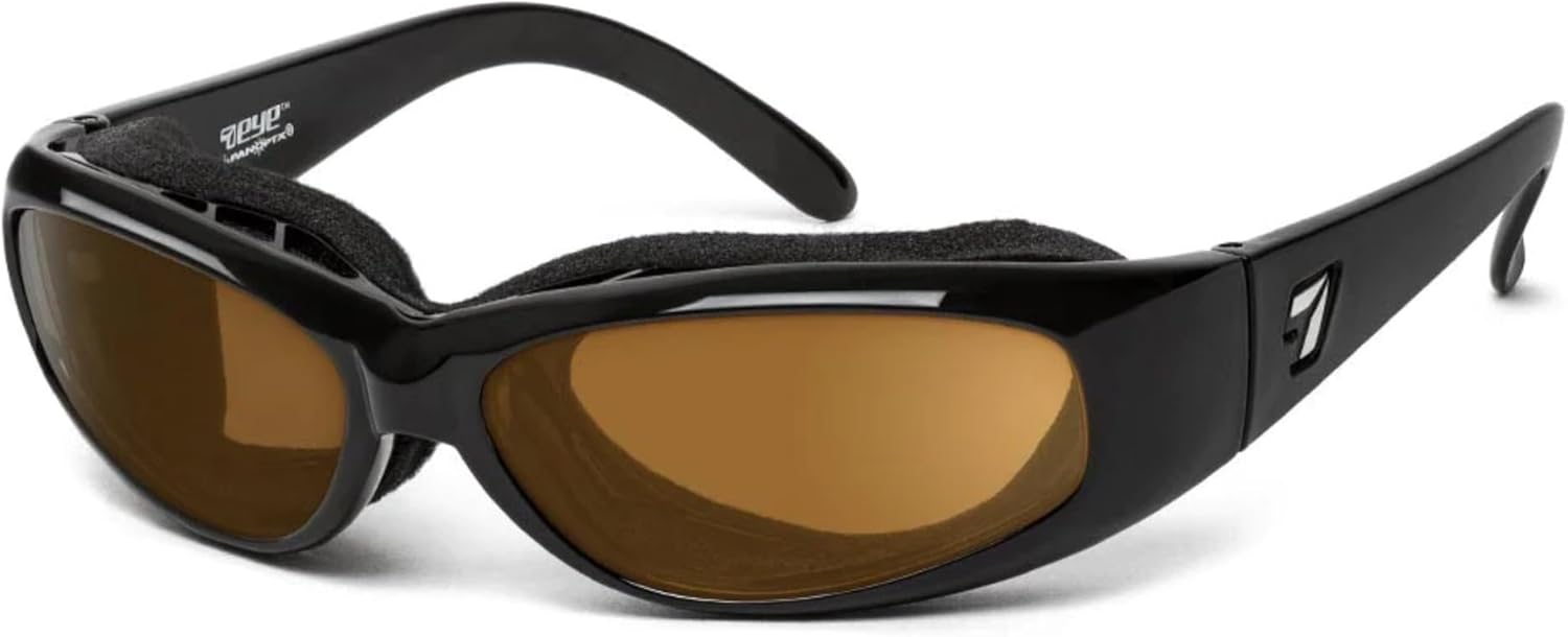 

Солнцезащитные очки CHUBASCO с 7 линзами, ветрозащитой и мягкой подкладкой, для активного отдыха на природе, 100% защита от UVA + UVB лучей 7 EYE, Glossy Black Frame/Polarized Copper Lenses