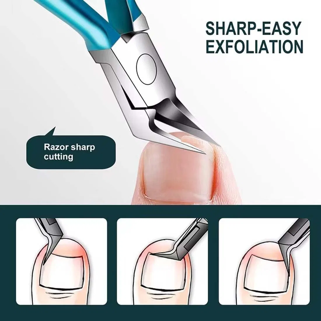 Профессиональные кусачки для вросших ногтей Libiyi Outfany Easyclip Pekjds, Silver — фото 2