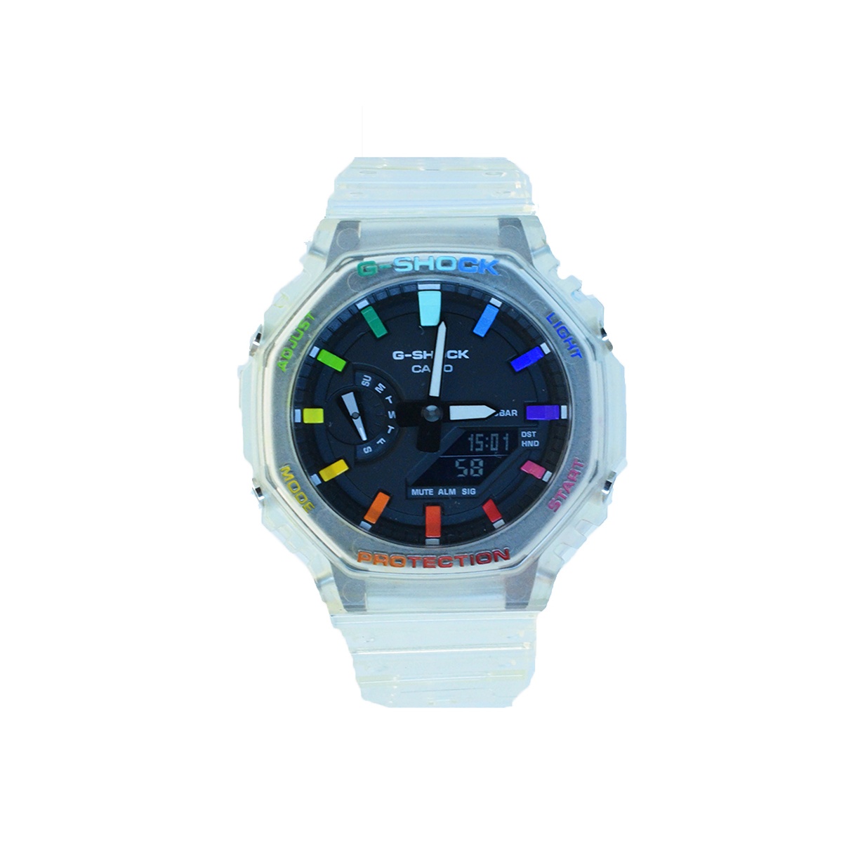 

CASIO Часы Men Liquid Crystal/Analog Dual Display Series Black Watch, Ice Blade Rainbow Samurai