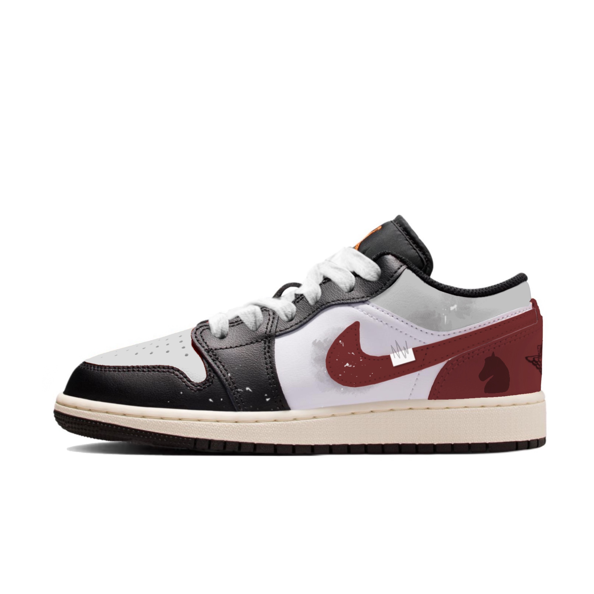 

Jordan Air 1 Vintage баскетбольные кроссовки Unisex низкие Black/Red