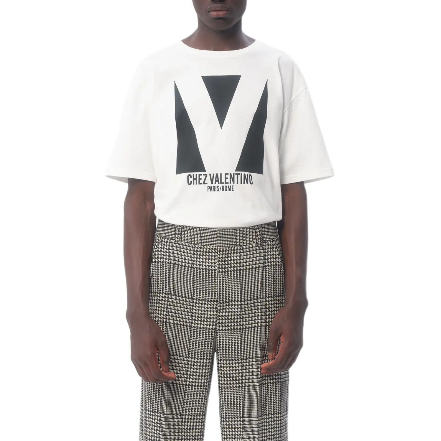 Футболка Chez Printed Crewneck Valentino, цвет слоновая кость белый — фото 3