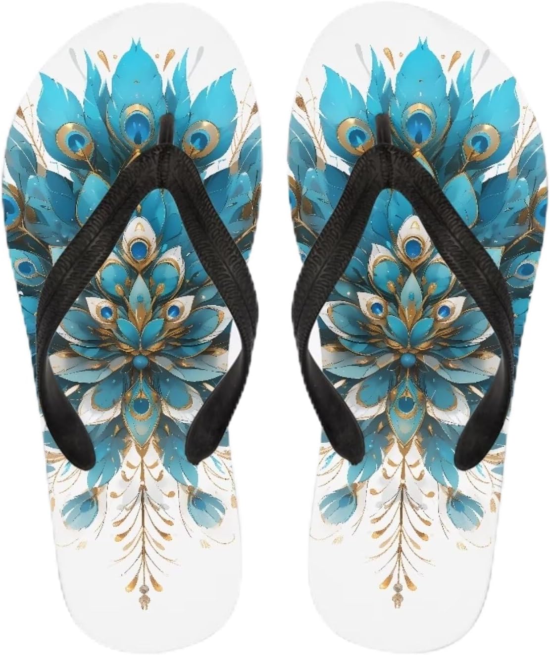 

Женские сандалии Semiouray Sunset с ремешком между пальцев, классические мужские шлепанцы с черепом, тай-дай, мягкие, удобные, унисекс, Peacock Feather