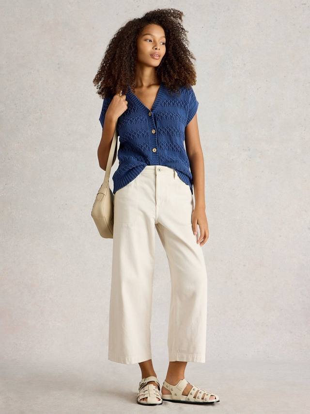 

Кардиган-майка из органического хлопка tessa White Stuff, цвет Navy Blue