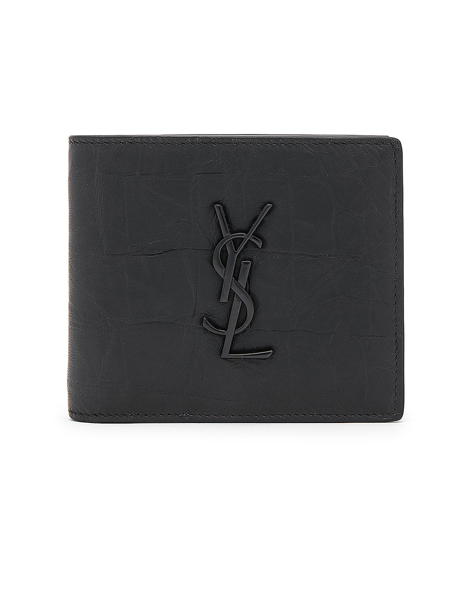 

Кошелек с тиснением под крокодила Billfold Saint Laurent, Black