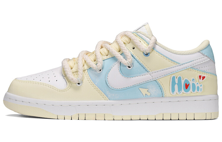 

Кроссовки Nike Dunk Skateboard Shoes Men Low-Top Yellow Blue