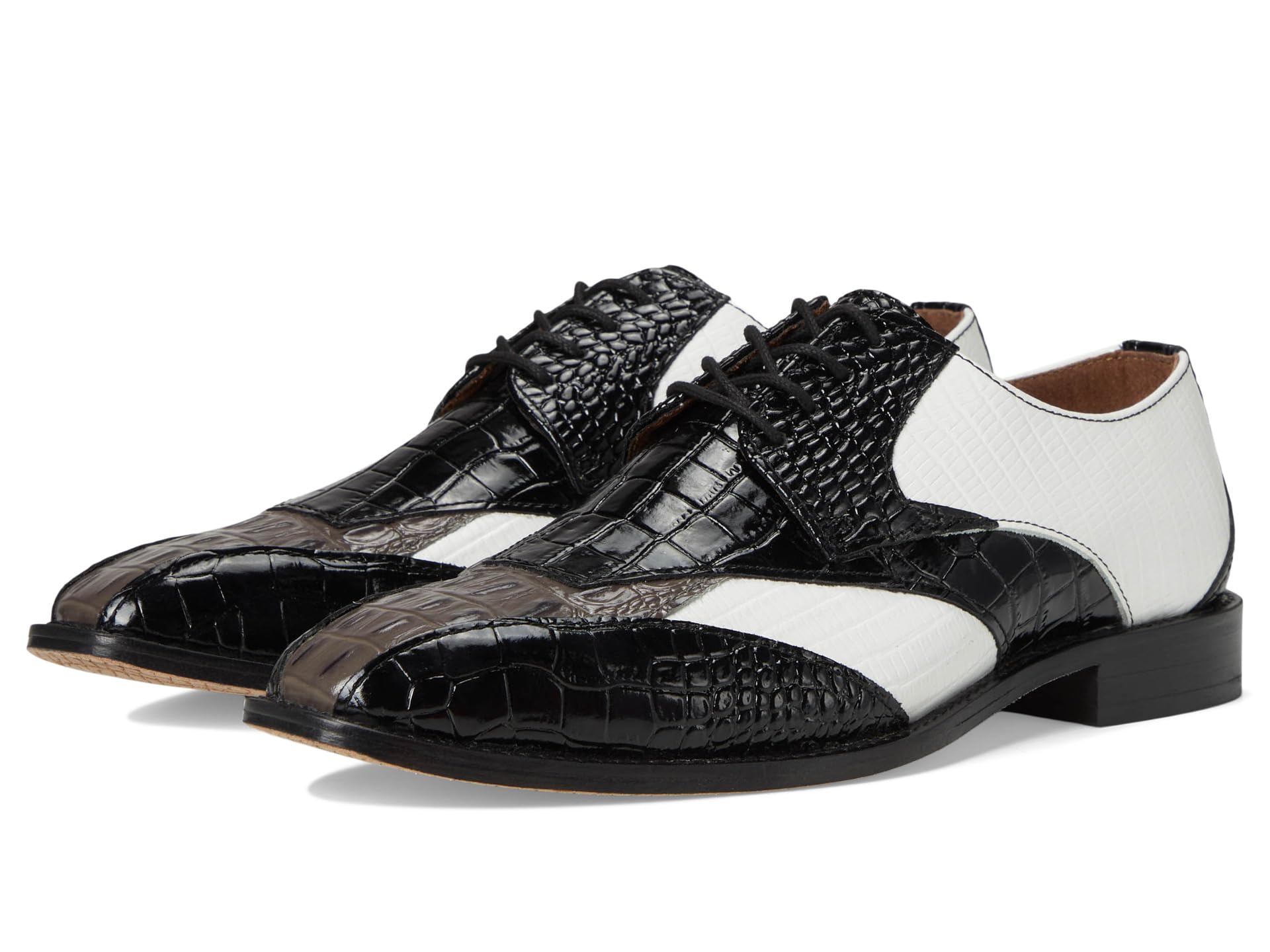 Туфли Stacy Adams Tristano Bike Toe Lace-Up, цвет Black/Gray/White