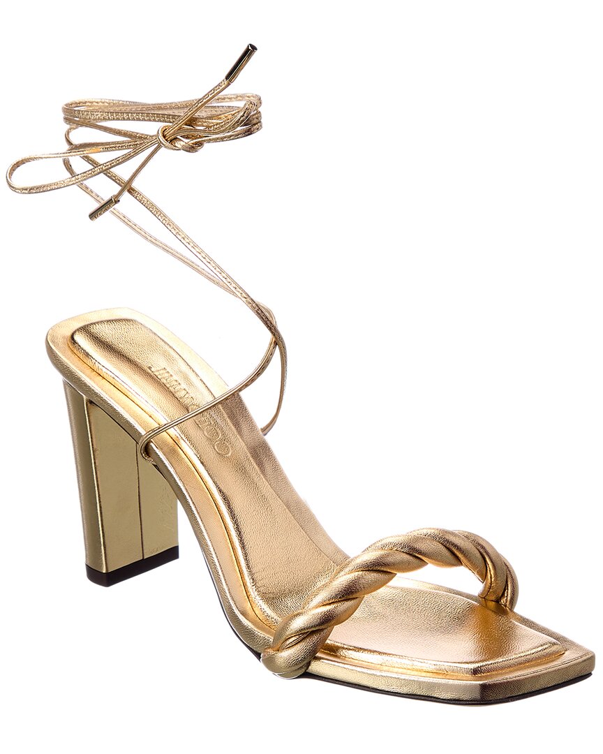 Джимми Чу Диоса 85 Кожаные сандалии Jimmy Choo, желтый
