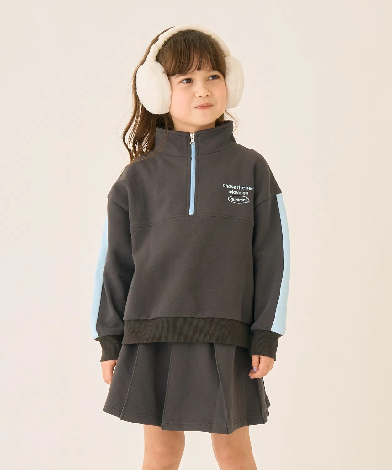 Костюм детский из флиса, хлопок 100%, серый