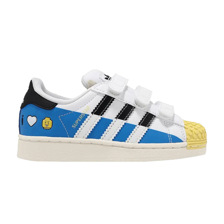 

Кроссовки adidas LEGO x Superstar CF C I Love Lego - White Bright Blue, белый