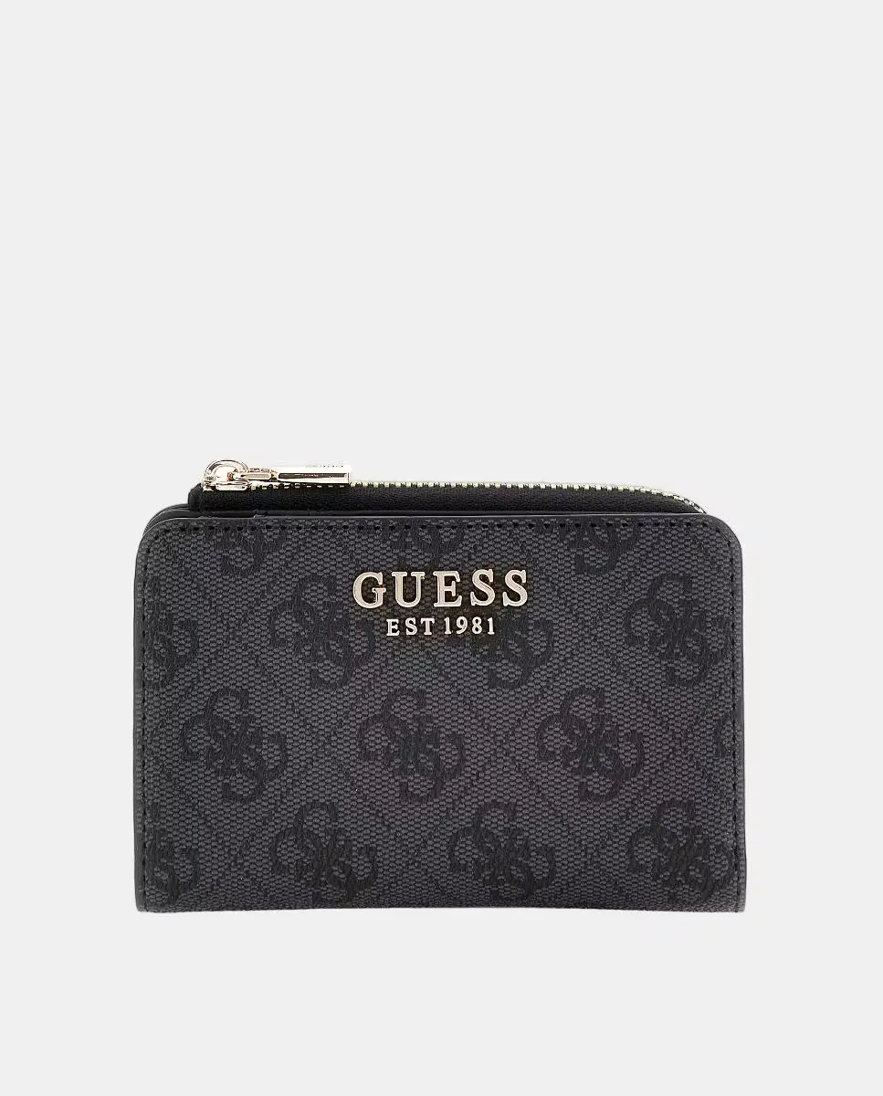 

Кошелек для карт и монет с молнией и магнитной застежкой Guess, темно-серый