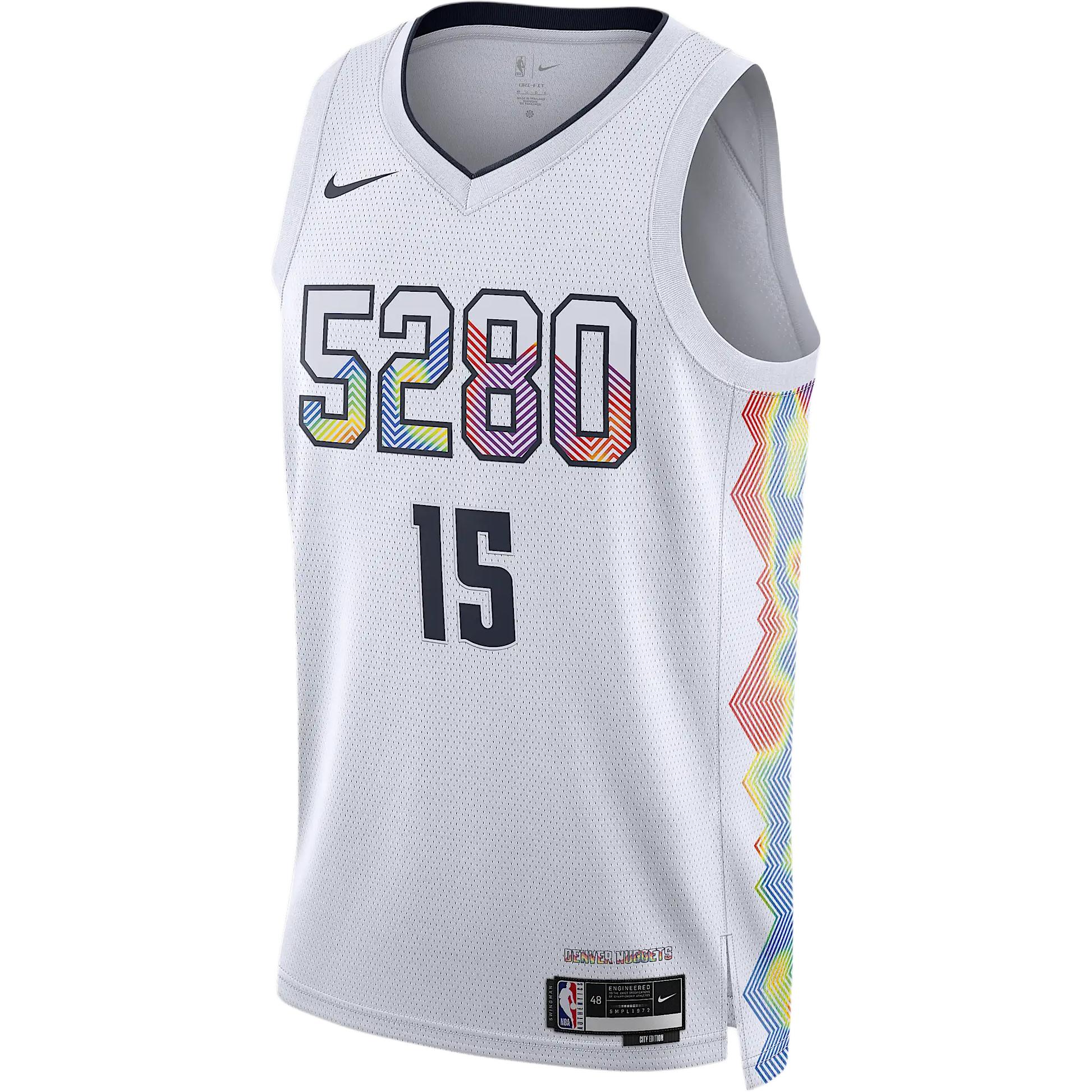 

Футболка Nikola Jokić Denver Nuggets 2024/25 City Edition мужская Dri FIT Nba Swingman Nike, белый