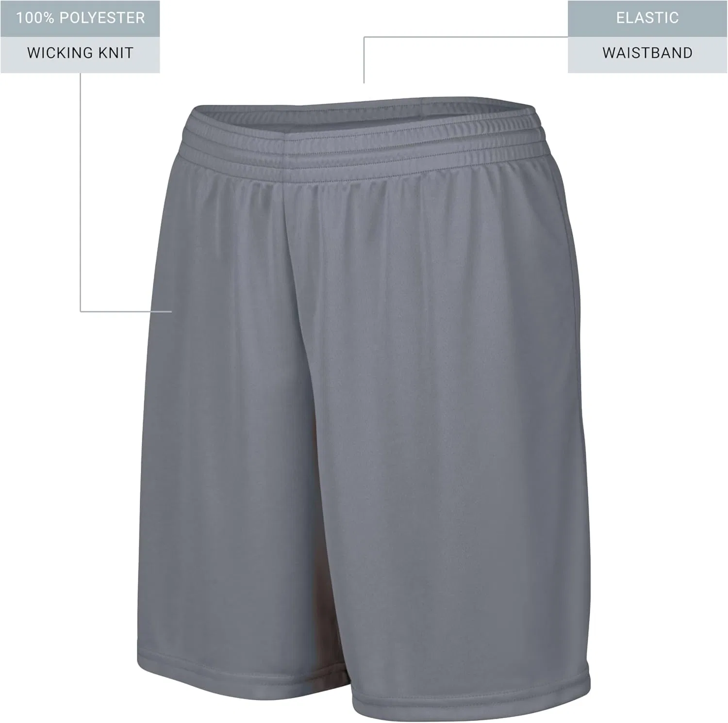 Женские спортивные шорты Augusta Sportswear Octane с длиной внутреннего шва 7 дюймов. Спортивная одежда для женщин, Graphite — фото 3
