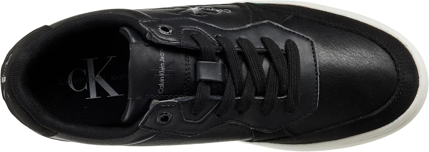 Мужские классические низкие кроссовки Calvin Klein LTH ML Fad Ym0ym00885 с чашеобразной подошвой Calvin Klein Jeans, Black, Bright White — фото 3