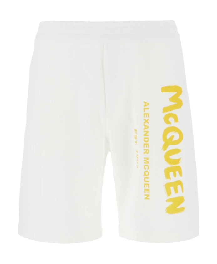 

Стильные мужские шорты бермуды. Alexander Mcqueen, белый