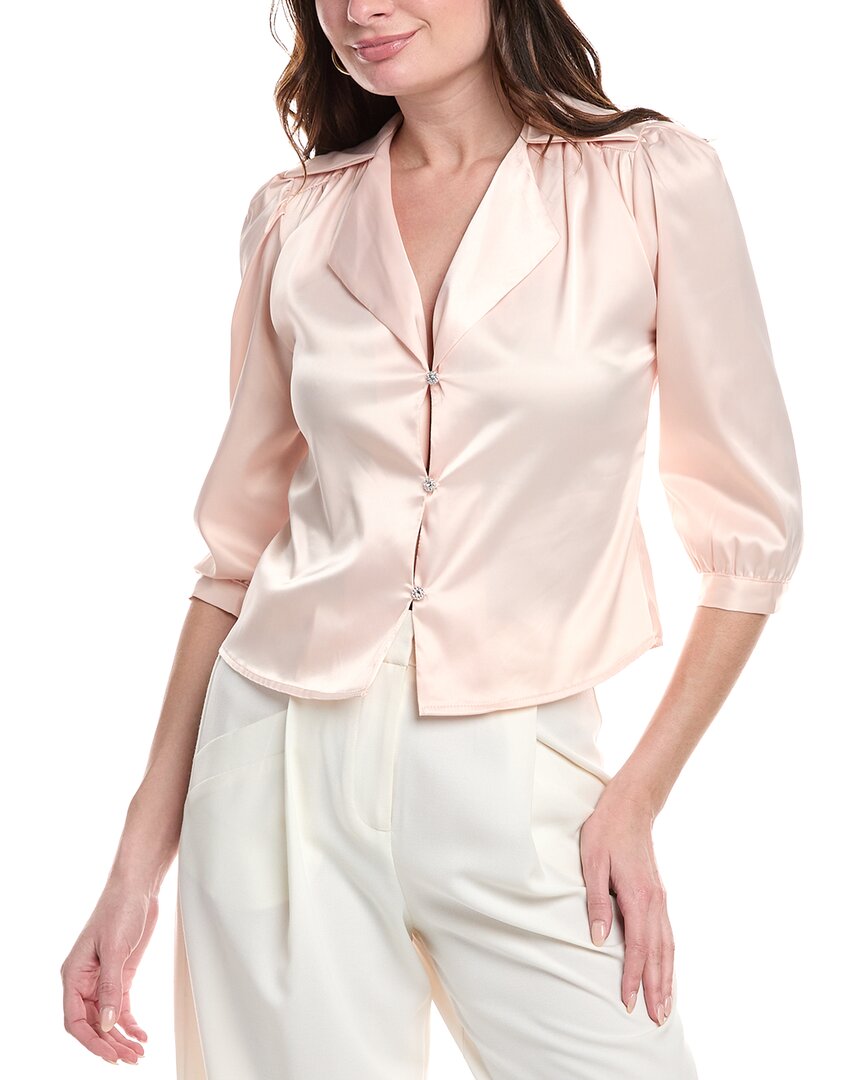 

Топ Avantlook с буфами из сатина, бежевый
