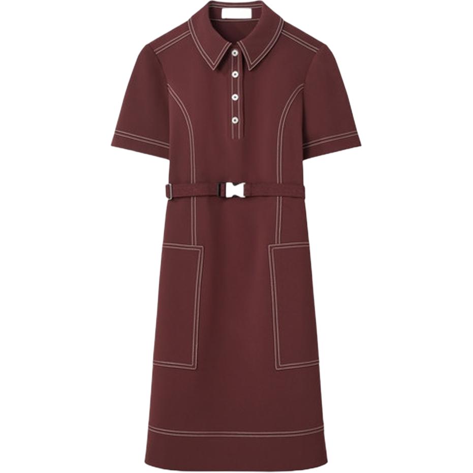 

Платье с короткими рукавами, коллекция осень-зима 2025, женское Tory Burch, красный