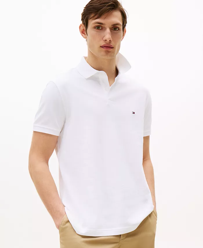 

Мужская хлопковая классическая поло 1985 Tommy Hilfiger, белый