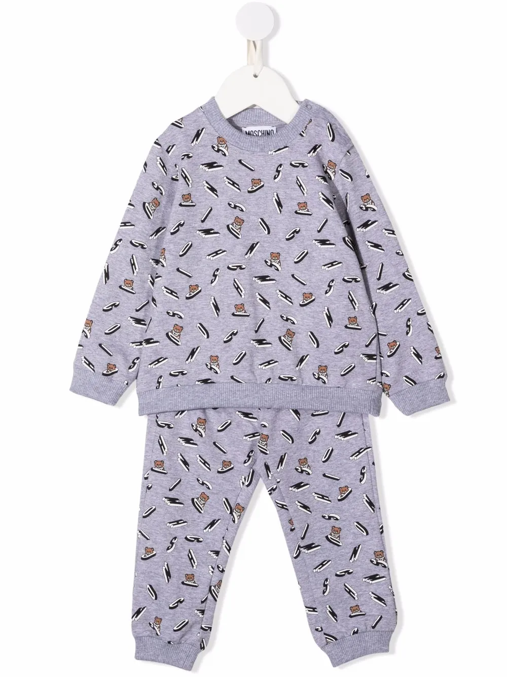 

Спортивный костюм с логотипом Moschino Kids, серый