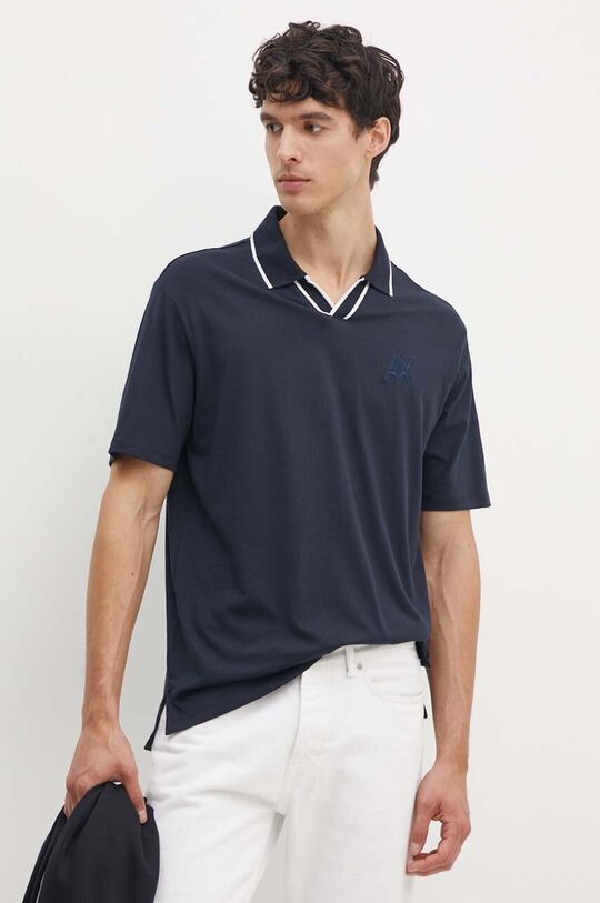 

Хлопковое поло Armani Exchange, темно-синий