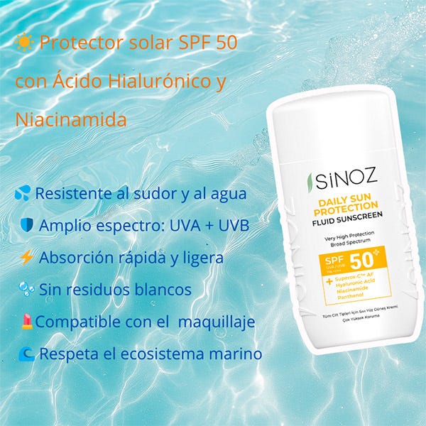 Солнцезащитный крем spf 50 SINOZ Daily Sun Protection, 50 мл — фото 2