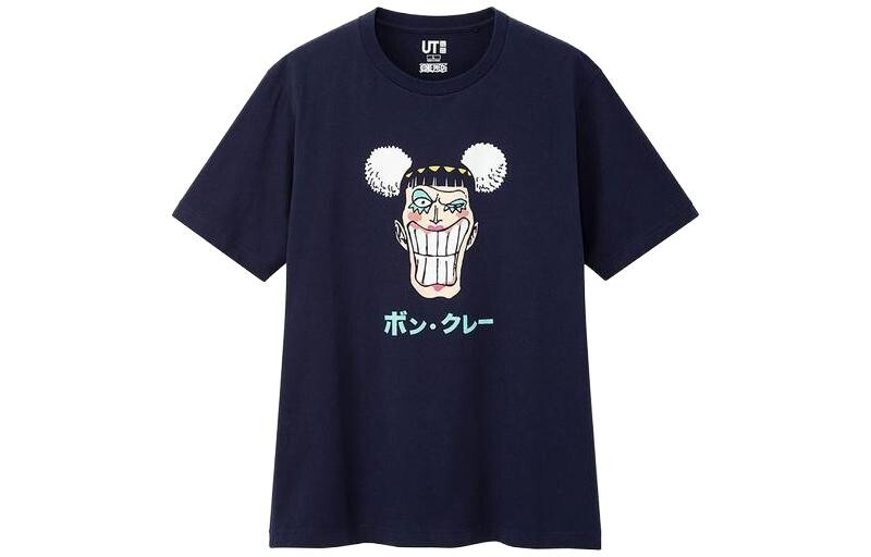 

X One Piece SS23 Футболка мужская темно-синяя Uniqlo, темно-синий