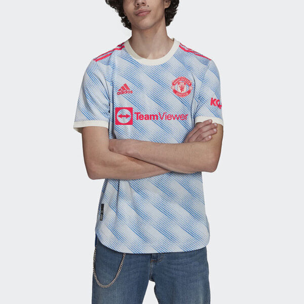 Футболка Adidas Manchester United 21/22 Away Authentic Jersey 'Cloud White', белый — фото 3