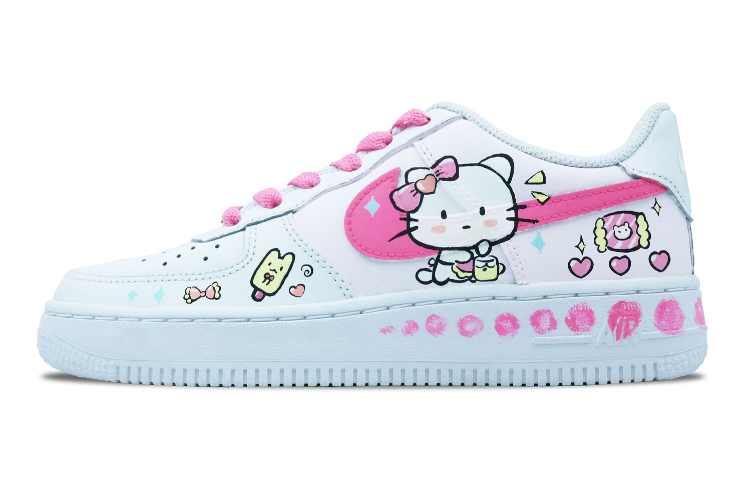 

Кроссовки Nike Air Force 1 Skateboard Shoes Women's Low-Top White Pink, Белый, Кроссовки Nike Air Force 1 Skateboard Shoes Women's Low-Top White Pink