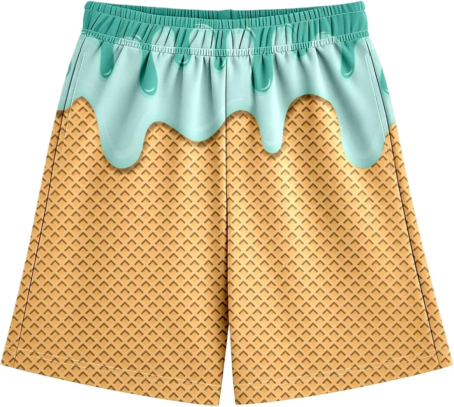 Шорты для мальчиков, Ice Cream Shorts, хлопок, 04-green — фото 3