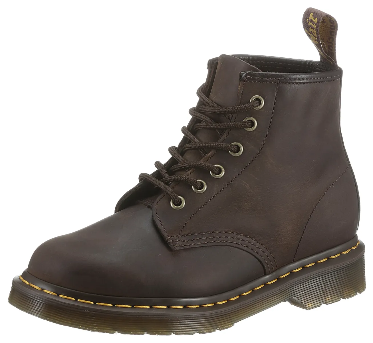 Ботинки DR. Martens 6 Eye Boot с мягкой подошвой, коричневый