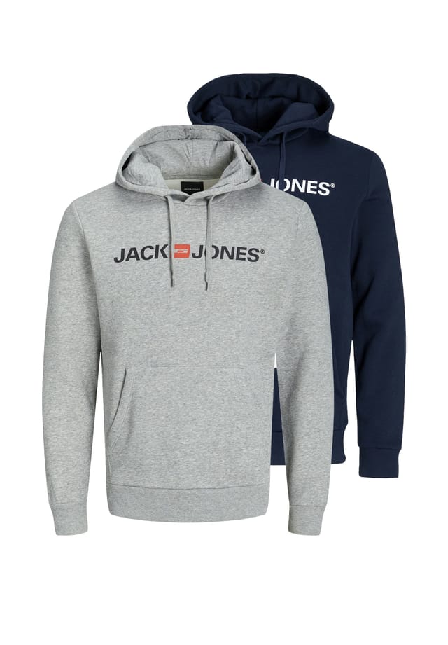 

Толстовка / толстовка с капюшоном 2 шт. в упаковке Jack & Jones, мультиколор