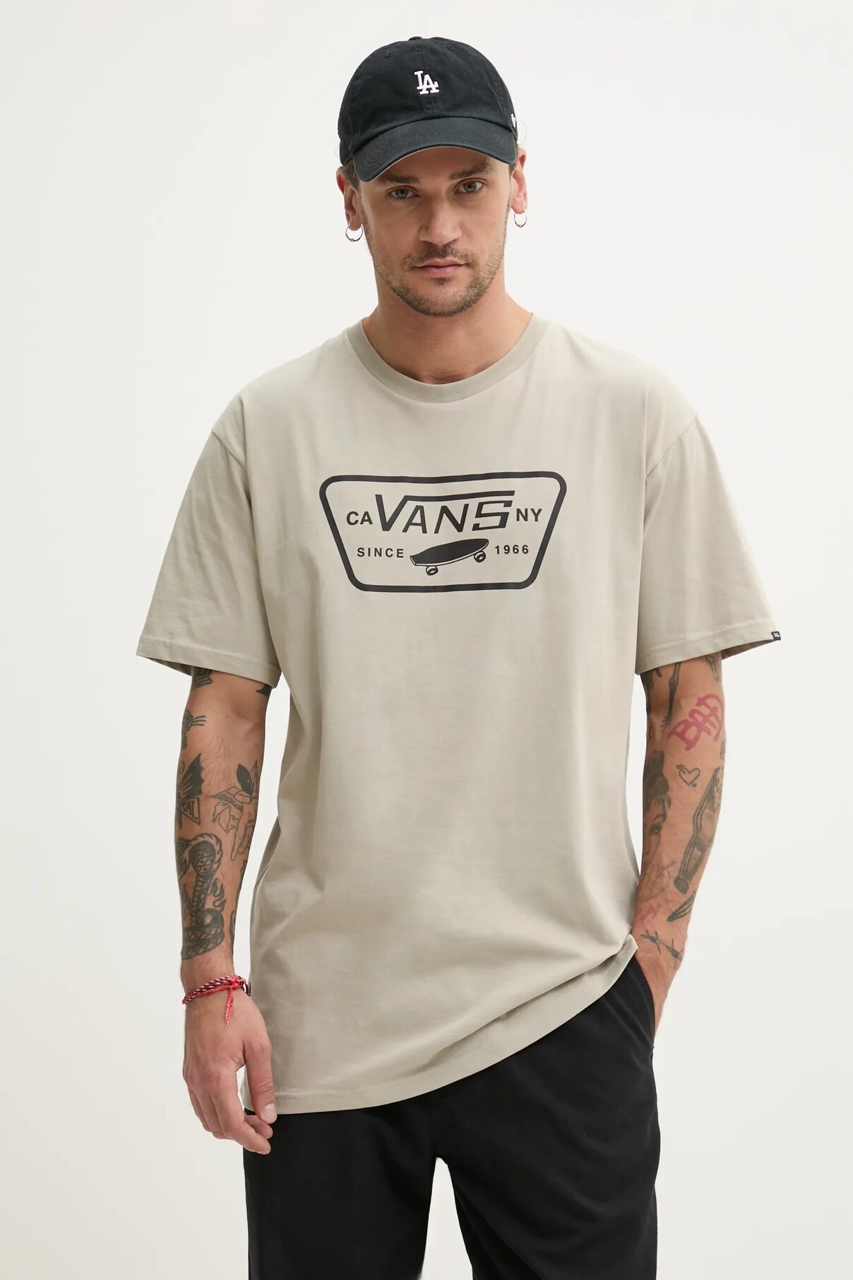 

Футболка из хлопка Vans, бежевый