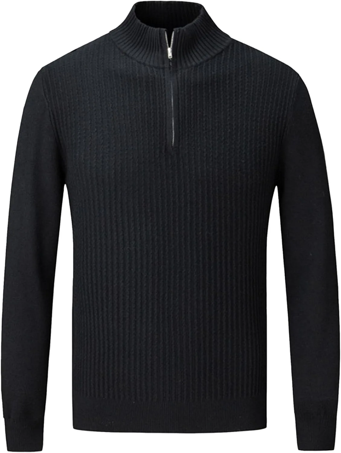 

Мужской свитер с четвертью молнии Slim Fit Mock Neck SWJGLITTR