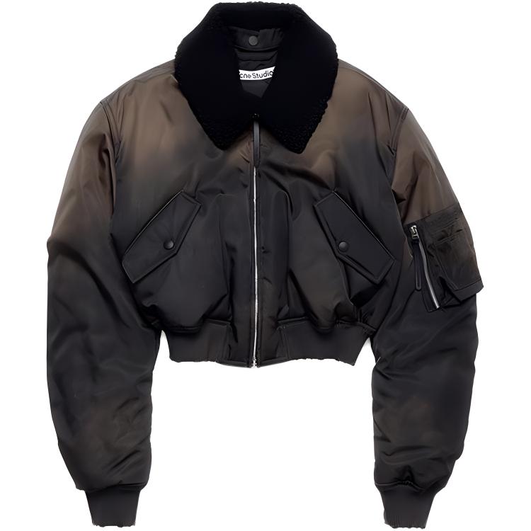 

Acne Studios Куртка-бомбер с меховым воротником, Dark Brown