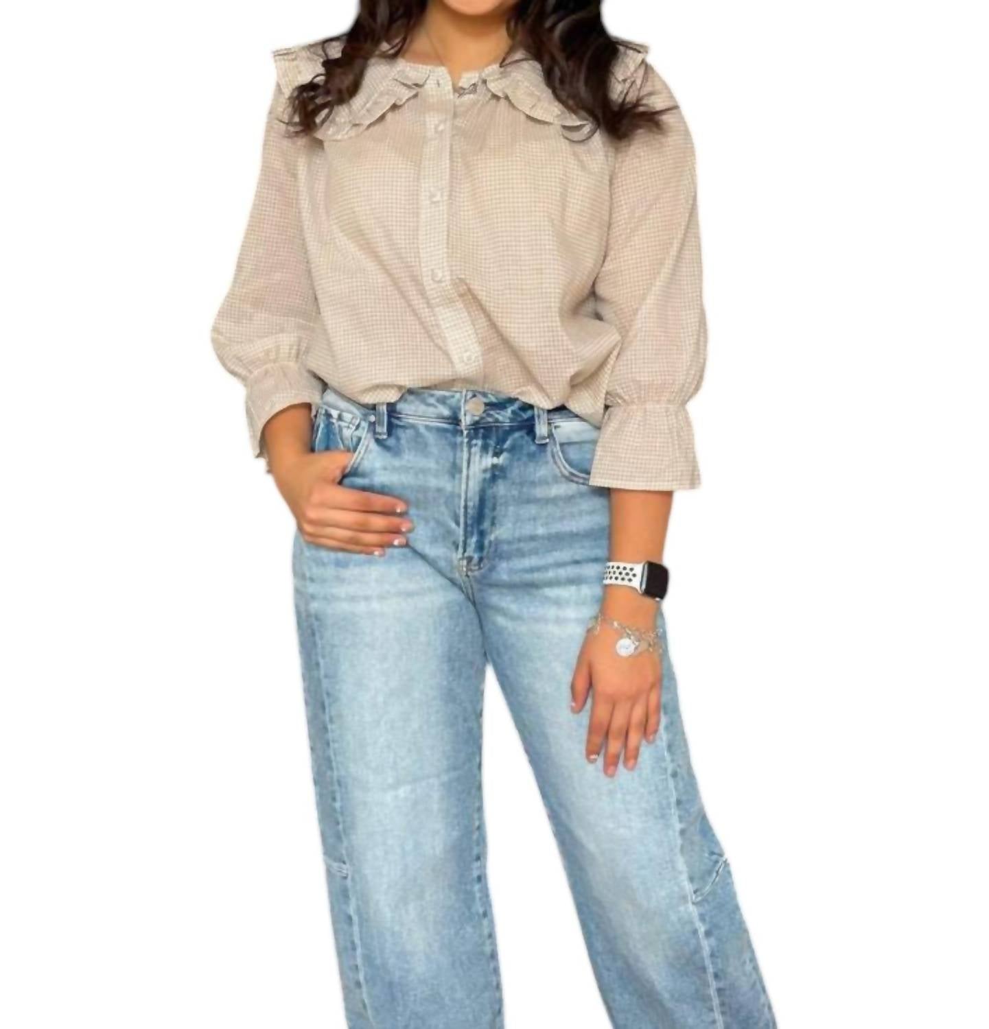 

Топ Addison бежевого цвета Doe and Rae