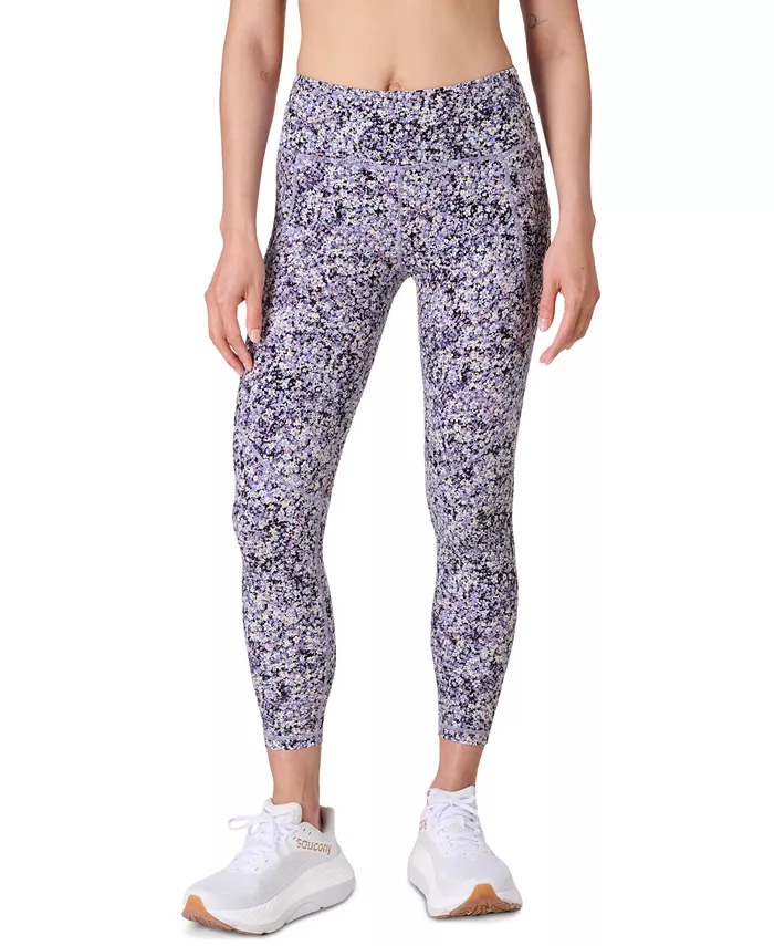 

Женские леггинсы Power Printed длиной 7/8 для тренировок Sweaty Betty, фиолетовый