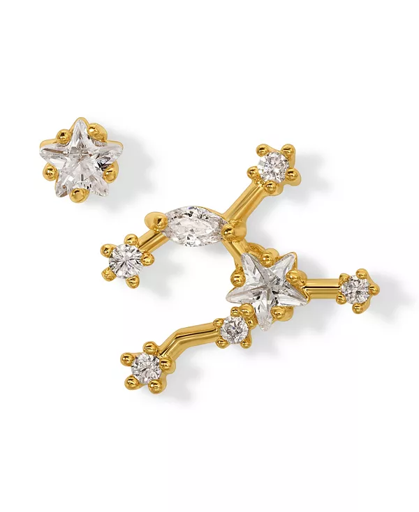 

Серьги-Гвоздики в форме созвездия из искусственного кубического циркония Girls Crew, libra