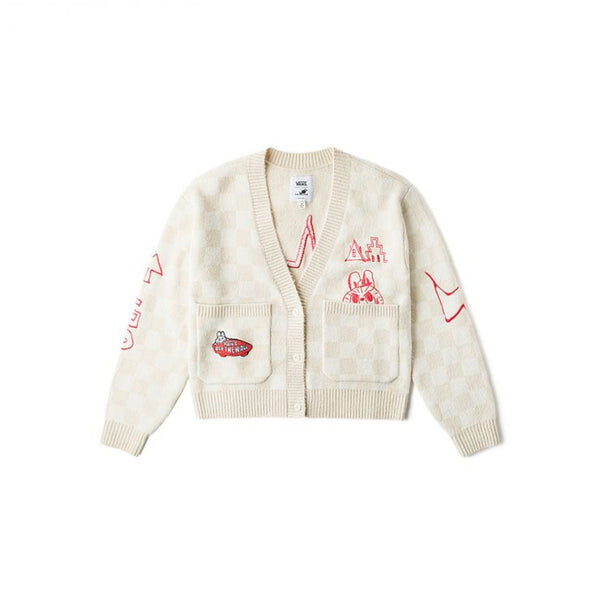 

Свитер the monsters labubu knit cardigan 'white red' Vans, белый