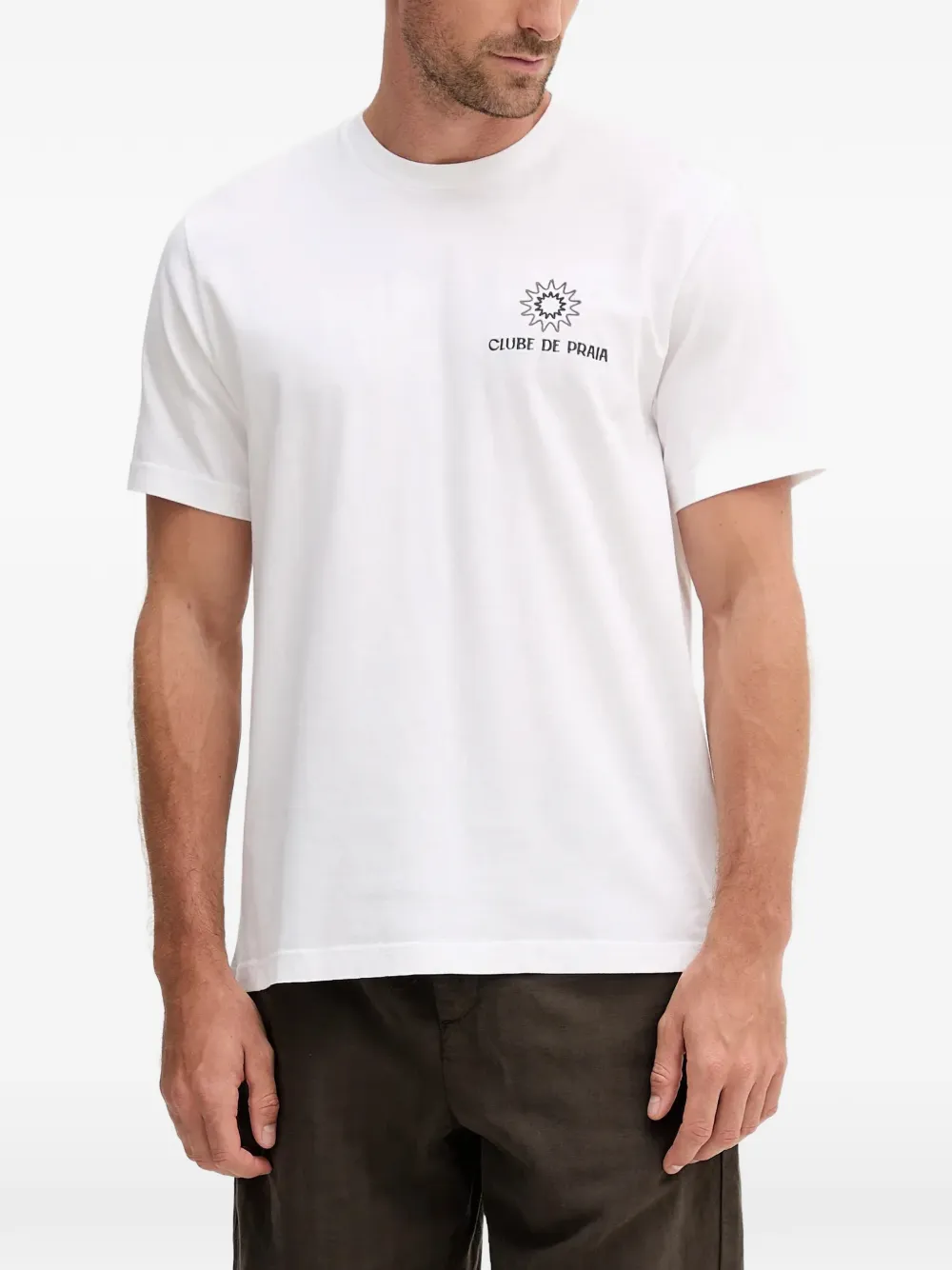 

Футболка с графическим принтом и круглым вырезом Frescobol Carioca, белый