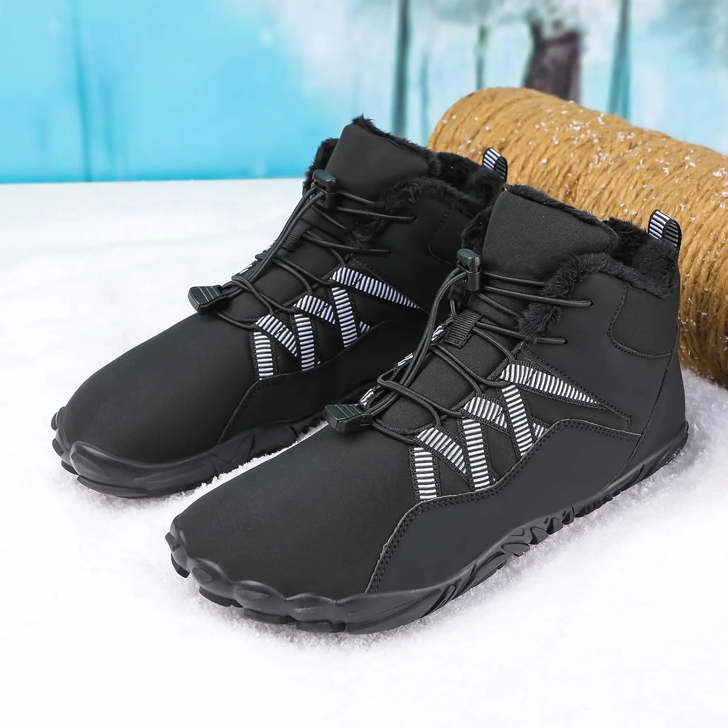 Зимние ботинки Peakfootwear с меховой подкладкой и нескользящей подошвой, черные — фото 3