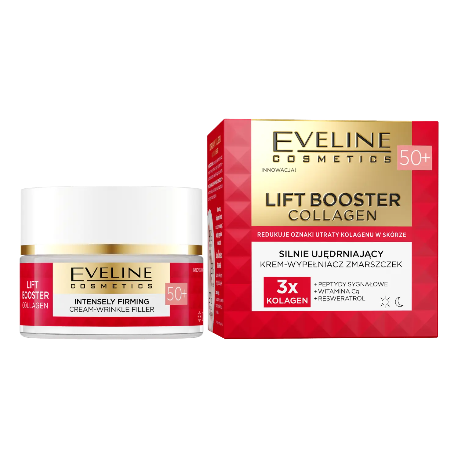 

Сильно укрепляющий крем-заполнитель морщин для лица 50+ Eveline Cosmetics Lift Booster Collagen, 50 мл