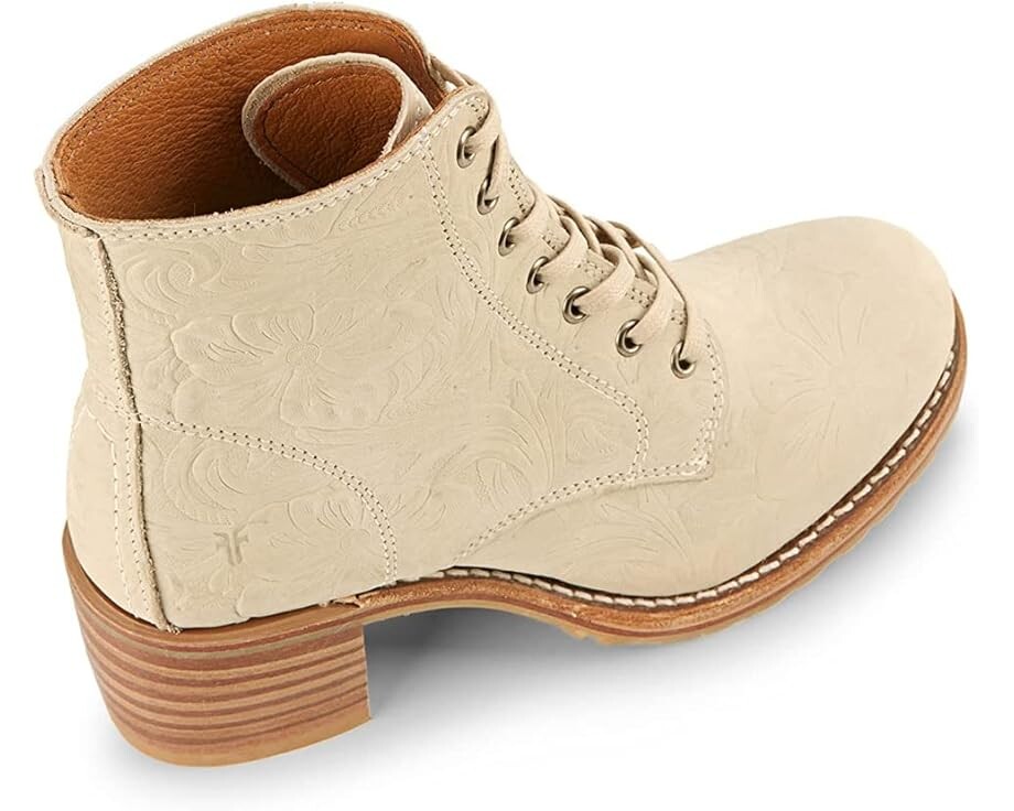 Ботинки Frye Sabrina 6G Lace Up, слоновая кость — фото 2