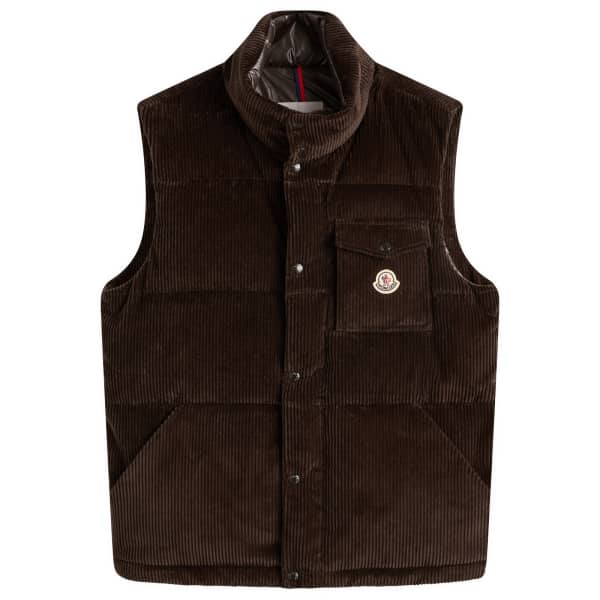 

Жилет Agen vest maxi corduroy gilet Moncler, коричневый